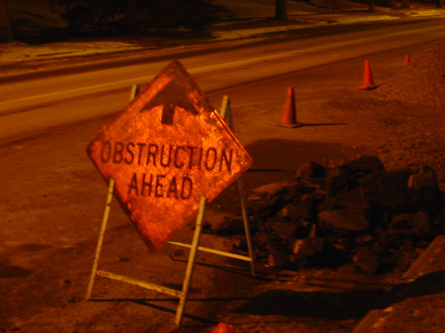 Obstruction Ahead